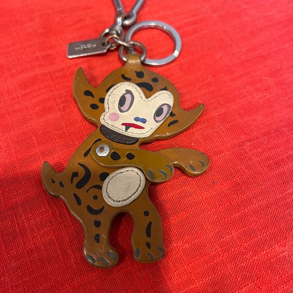 Coach Baseman X Coach Buster Le Fauve Key Ring Purse Bag Charm F58071 Rare - Picture 6 of 12